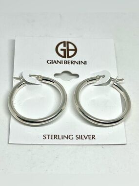 Giani Bernini Sterling Silver Hoop Earrings NWT